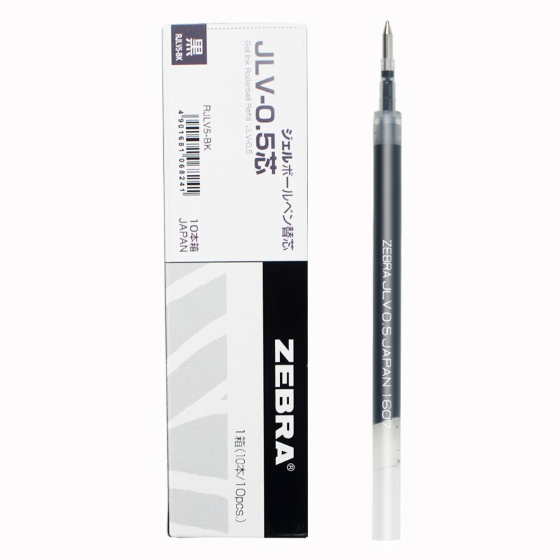 Zebra-Bolígrafo de tinta de Gel JLV-0.5, repuesto de airfit SARASA seco para JJZ49 JJ31, bolígrafo neutral de 0,5mm, disponible en colores negro/azul/rojo de Japón