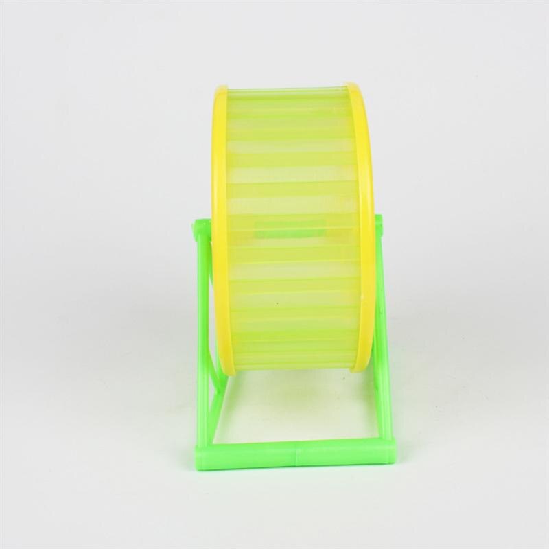 2PCS Hamster Running Exercise Wheel with Base Pets Jogging Wheel Hamster Sports Toys (Random Color)