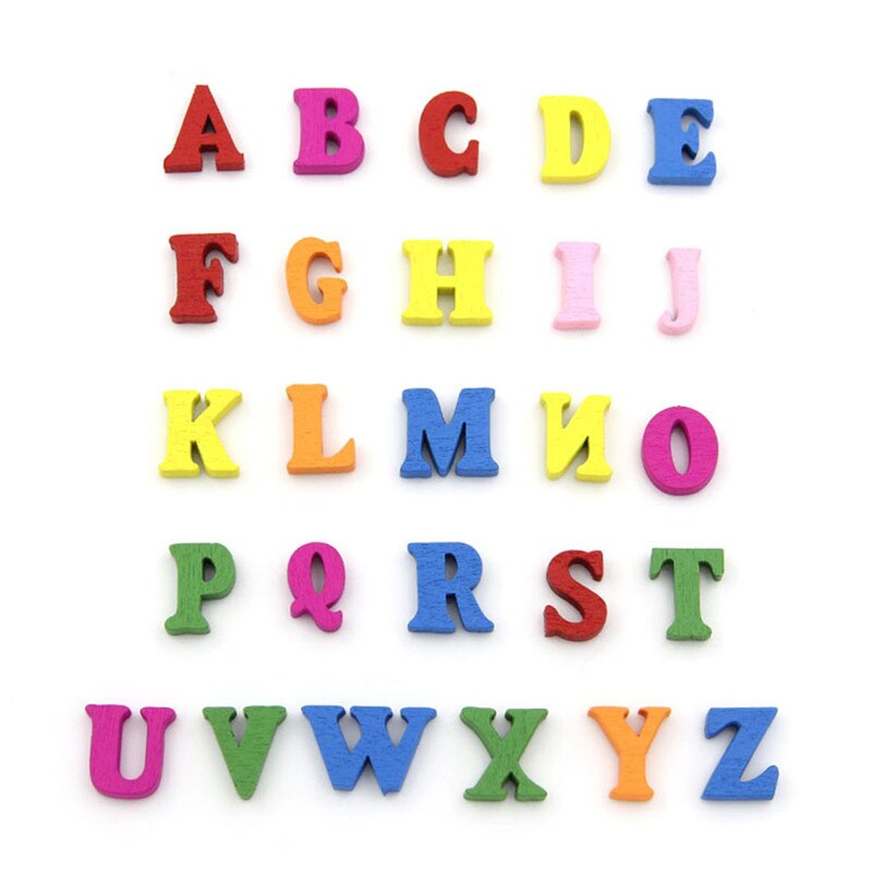 100 Stuks Diy Houten Alfabet Speelgoed Voor Kinderen Educatief Speelgoed Scrabble Letters Craft Legpuzzels Voor Kinderen