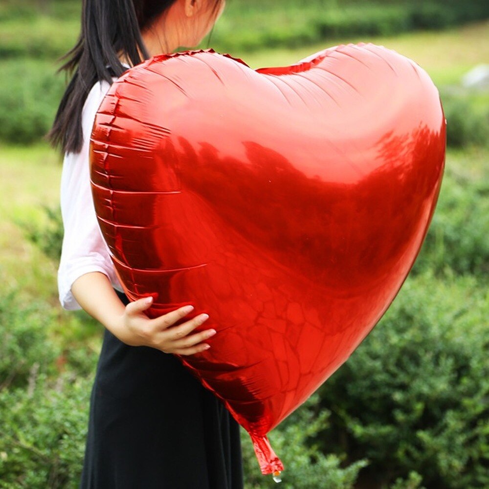 1pc 22 tommer rød folie hjerte heliumballoner ægteskab ballon bryllupsfødselsdagsfest voksen aluminium kærlighed anniversaire balloner: Default Title