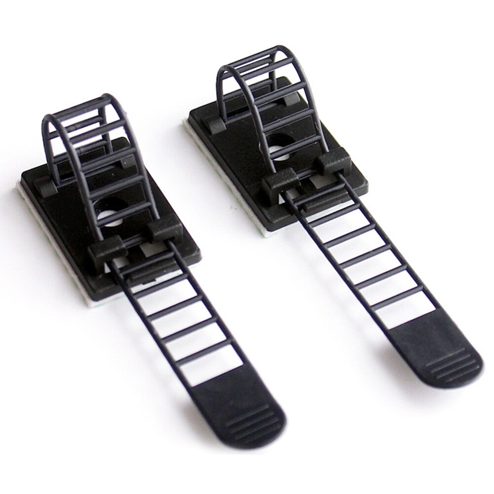 20pcs/pack Organizer Electric Cable Clip Self-adhesive Management Holder Nylon Home Wire Clamp Fixed Adjustable Mount Tie