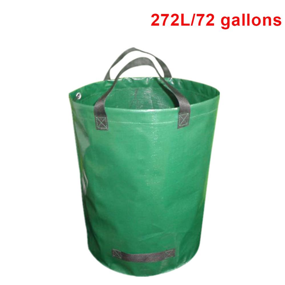 Havefaldne blade affaldspose løvfældende grenbladopsamlingspose foldning og opbevaring af flad container: Grøn