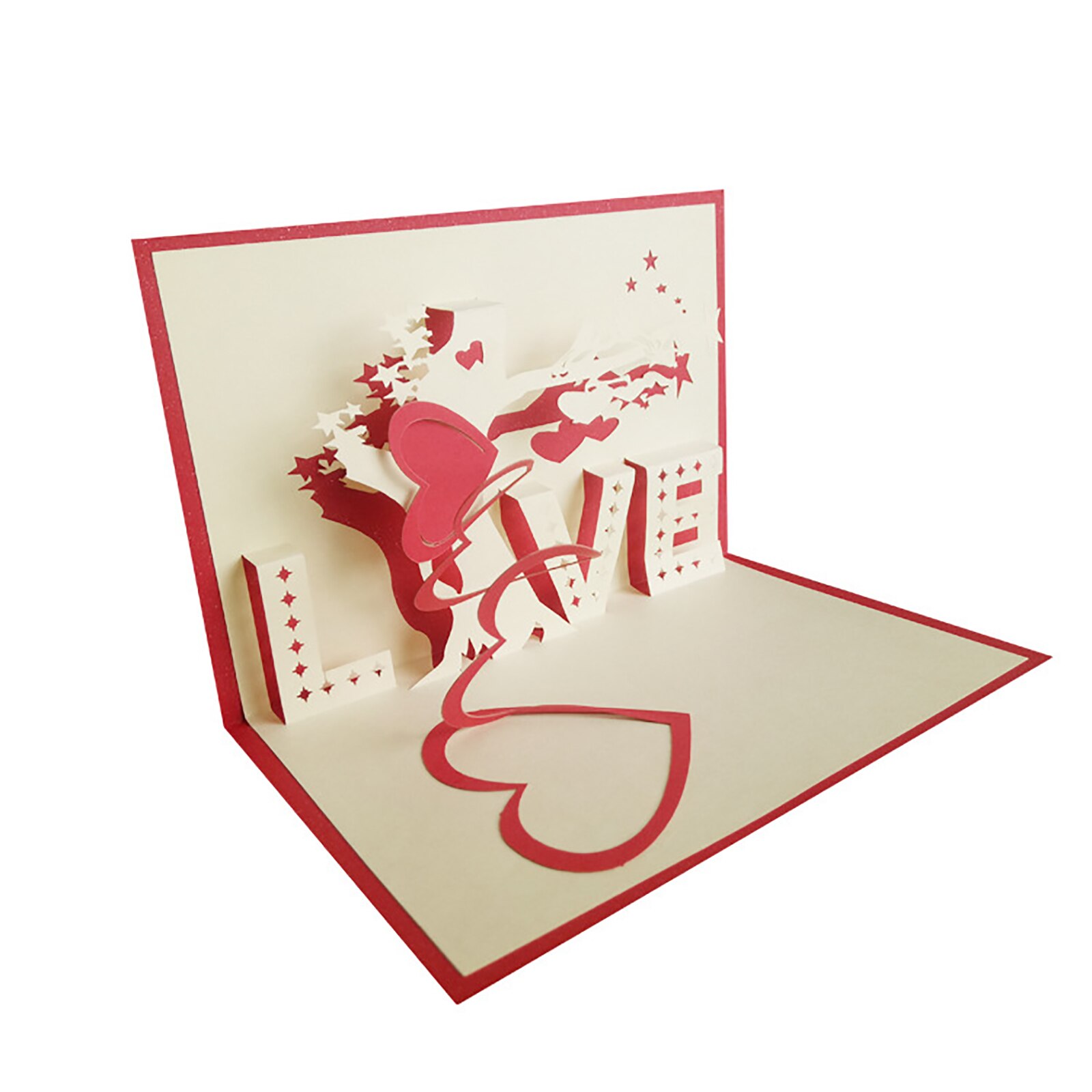 3D Paper Red Rose Flower Bouquet Pop Up Greeting Card with Envelope for Wedding Valentines Day Birthday Anniversary 15x15cm: B