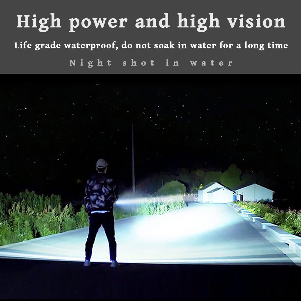 4 Core P70 Super Bright Flashlight Rechargeable Super Bright Remote LED Outdoor Searchlight 3 Lighting Modes For Hiking Camping