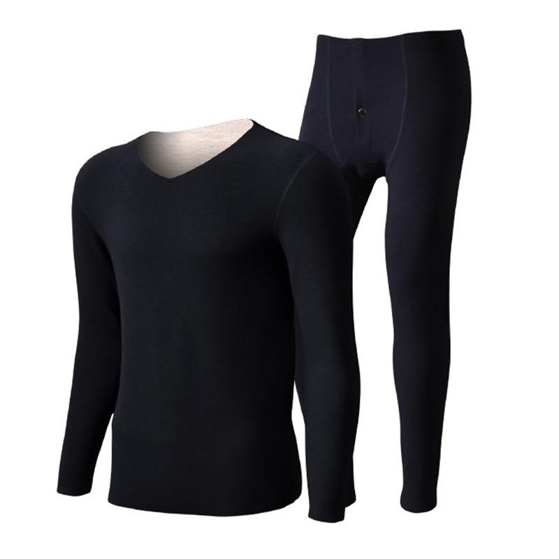 Johns – sous-vêtements thermiques longs pour hommes, col en v, garde au , ensembles Therol minces, Leggings et sous-vêtements élastiques doux