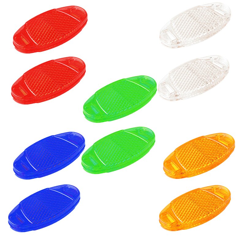 2Pcs Bicycle Bike Spoke Reflector Safety Warning Light Wheel Rim Reflective Mount Night Reflectors Flashing Lights Cycling Light