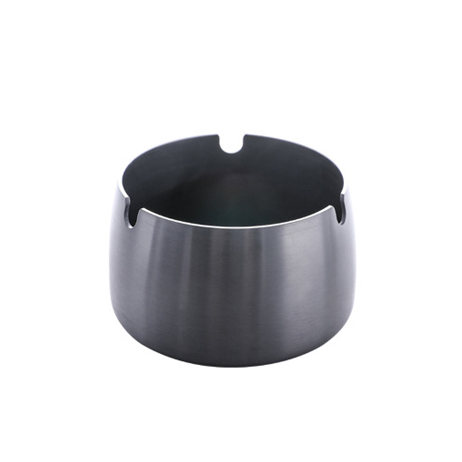 Rvs Asbak Ronde Portable Grote Capaciteit Winddicht Outdoor Indoor Tuin Terras Balkon Huishouden Asbak: Black