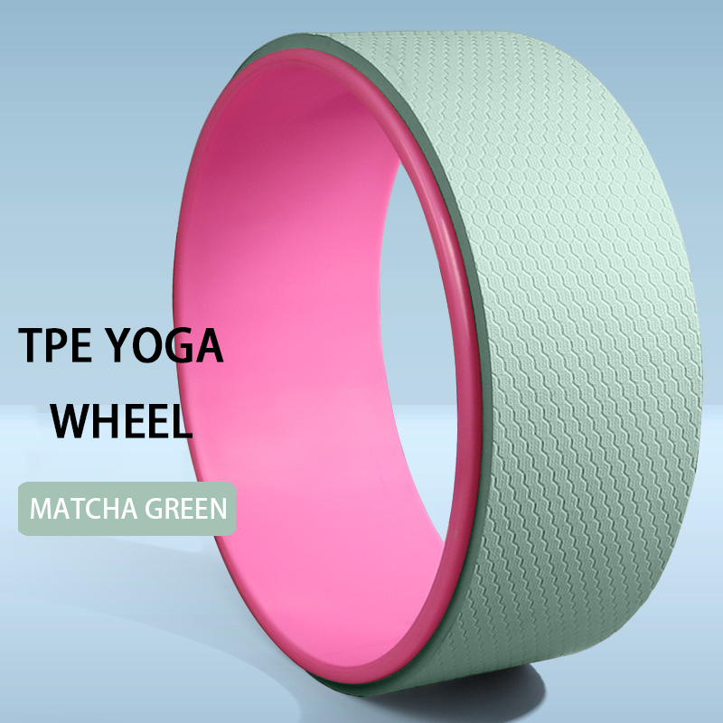 Yoga Wheel Open Back Genuine Pilates Circle Dharma Wheel Backbend Fitness Equipment Yoga Supplies Yoga Wheel Assist: TPE Matcha green