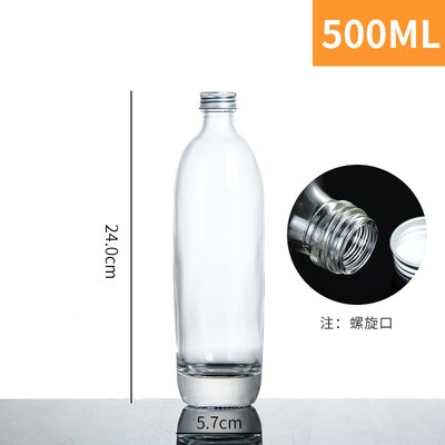 Lege Flessen Voor Self-Gebrouwen Fruit Wijn Wodka Drank Alcohol Glas Wijn Fles 330/500Ml 1Pc: 500ml screw