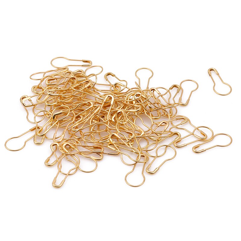 Épingles en forme de poire en acier, vêtement gourde épingle de sûreté Hangtag joint métal noir or argent couleur bricolage outils de couture accessoire