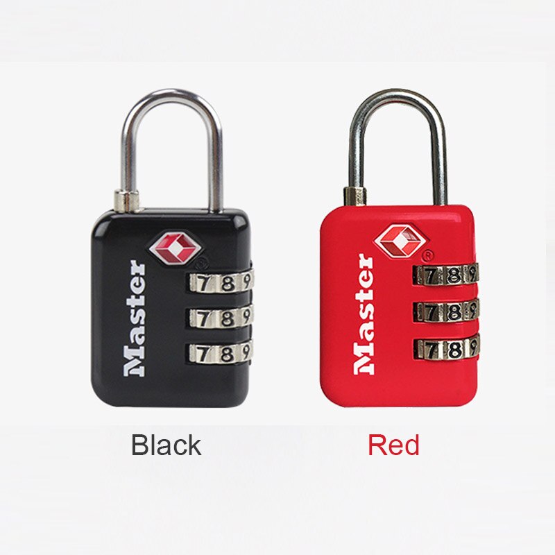 Master Lock TSA Lock 3 Digit Password Customs Luggage Padlocks Anti-theft Mini Code Lock for Suitcase Luggage Bag Travel