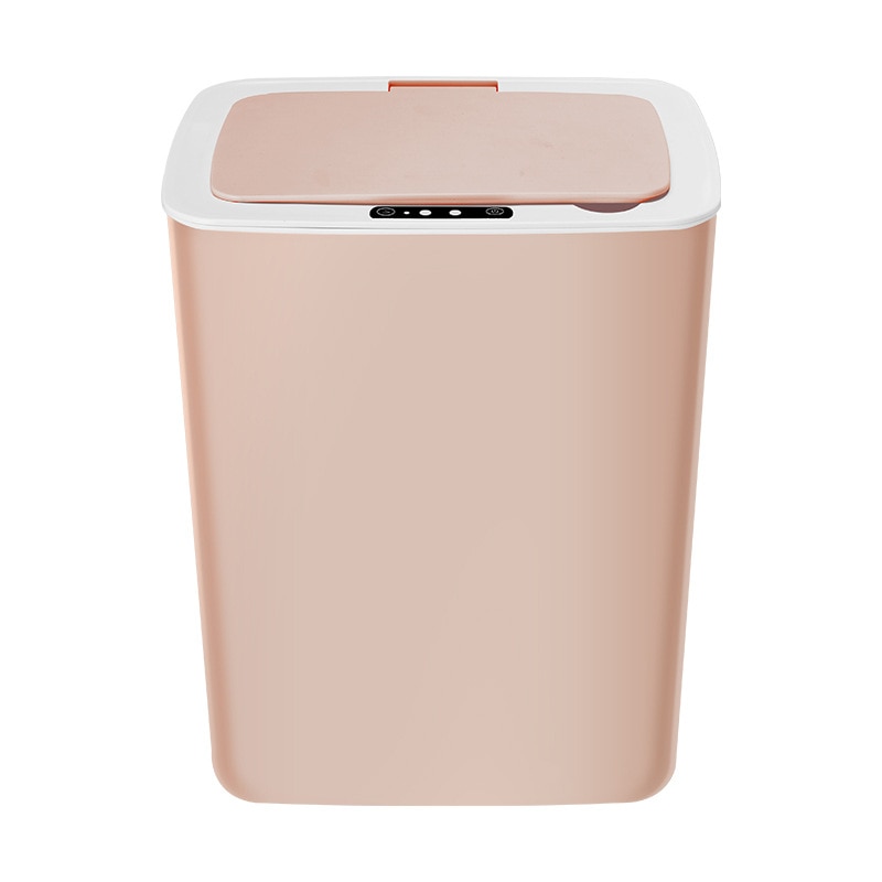 14l automatiska soptunnor smarta sensorer intelligent induktion elektrisk soptunna förvaring smart kickfat: Rosa