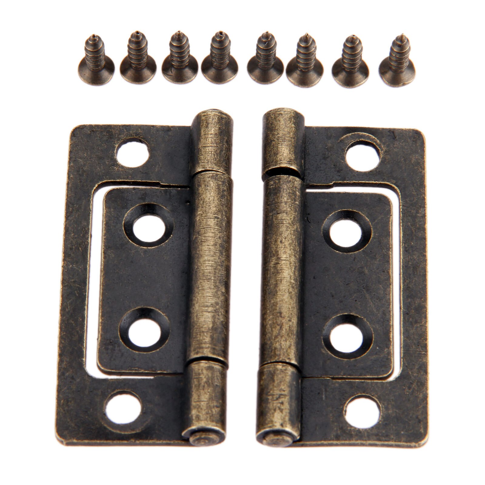 2 uds. Bisagras de muebles antiguos de 50x24mm puerta del cajón de armario bisagra de tope bisagras decorativas de armario para joyero caja de madera