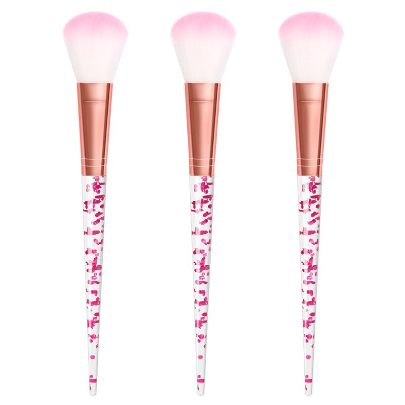 Zzdog enkelt makeup børster blush brush fluffy rouge børste kosmetik med smukt krystal håndtag skønhedsværktøjer: Default Title