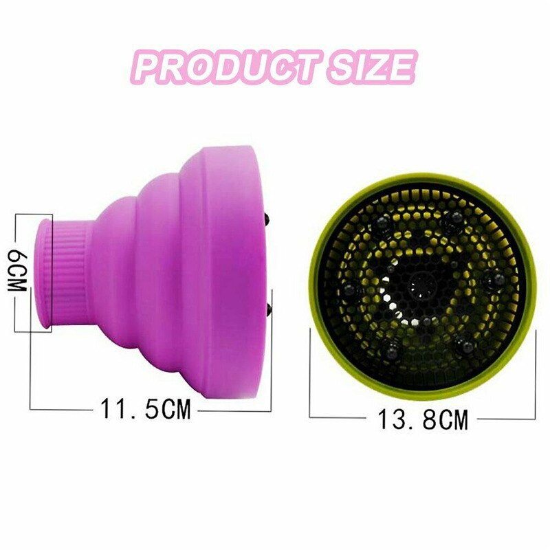 Silicone Hair Dryer Diffuser Universal Foldable Salon Styling Curly Tool Travel Hair Care Diffuser