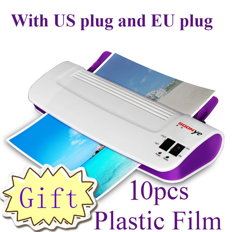 Professionelle Thermische Büro Heißer und Kalten Laminator Maschine für A4 Dokument Foto Blase Verpackung Kunststoff Film Rolle Plastificad