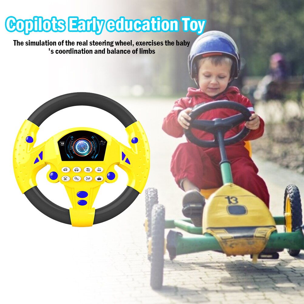 Elektrische Gesimuleerde Stelen Wheel Speelgoed Educatief Puzzel Kids Vocal Speelgoed