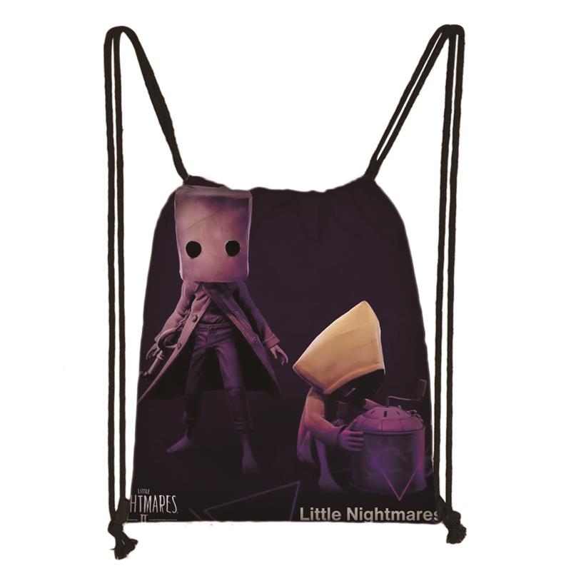 Game Little Nightmares 2 Drawstring Bag Student Schoolbag Cool Backpack Teenager Travel Bag Women Men Bookbag Casual Bags: 017