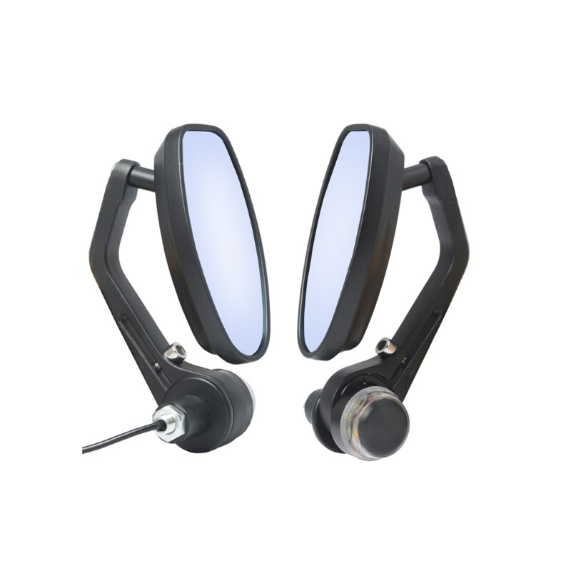 1pair 22mm 7/8\" Universal Motorcycle Handlebar Bar End Mirrors Turn signals