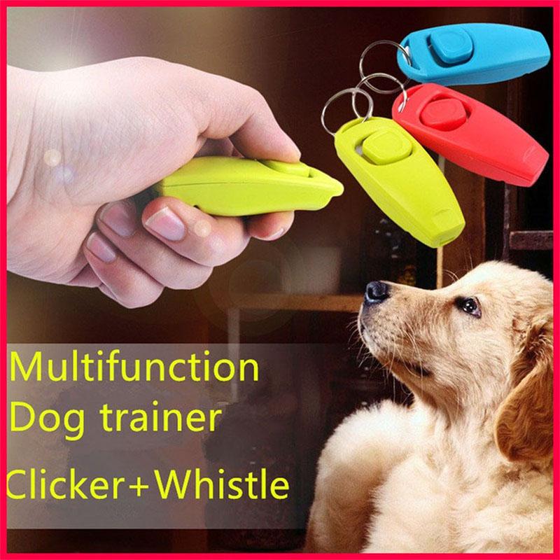 2 In 1 Leuke Vorm Hond Fluitje Clicker Hond Trainer Hulp Gids Met Sleutelhanger Hond Training Fluitje hond Producten Dierbenodigdheden