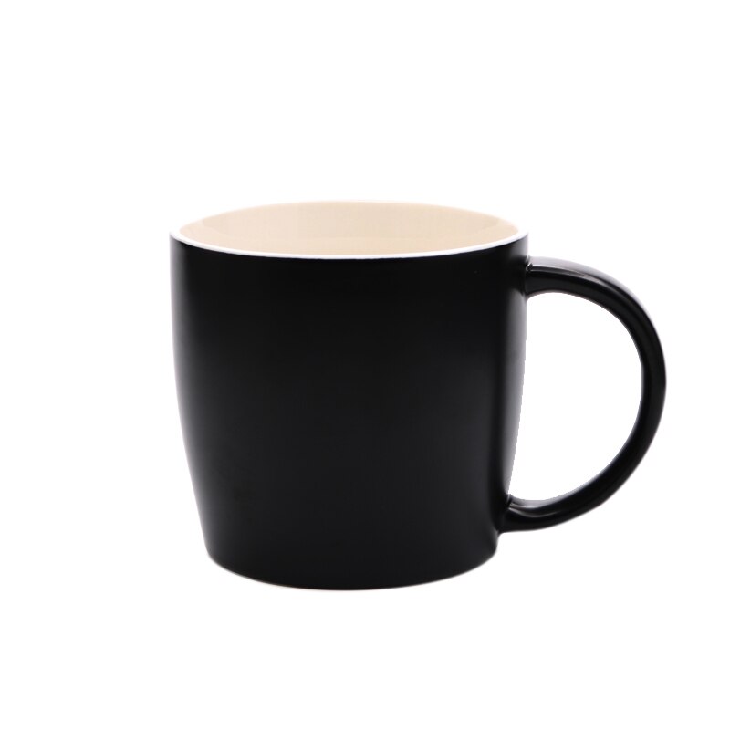 500ml large-capacity ceramic mug, beverage cup, coffee cup, beer mug, drink shop, etc.: 500ml black