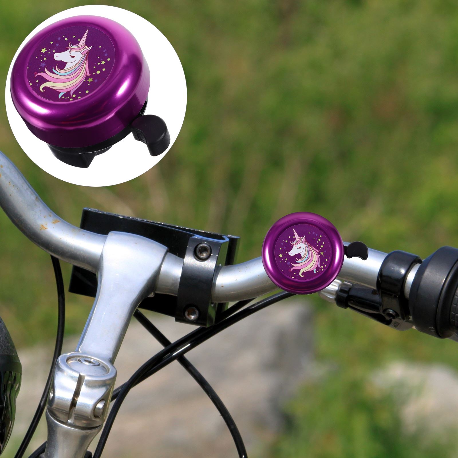 Sonnette de guidon pour enfants, cloche de dessin animé, alarme d'avertissement forte, son clair, anneau de vélo pour enfants, accessoires de cyclisme