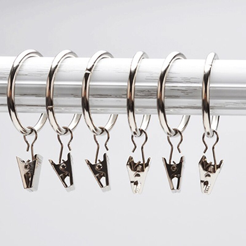 1pcs Metal Openable Curtain Rings Clips Heavy Duty Rustproof Vintage Decorative Drapery Eyelet Curtain Rods Hangers Rings