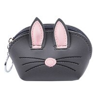 Damen Kawaii Karikatur Kaninchen bilden freundlicher Münzen Schlüssel Karte Geld Halfter Taschen Nette Mini Brieftasche Heißer Slae Münze Geldbörsen Frauen brieftasche: dunkel grau