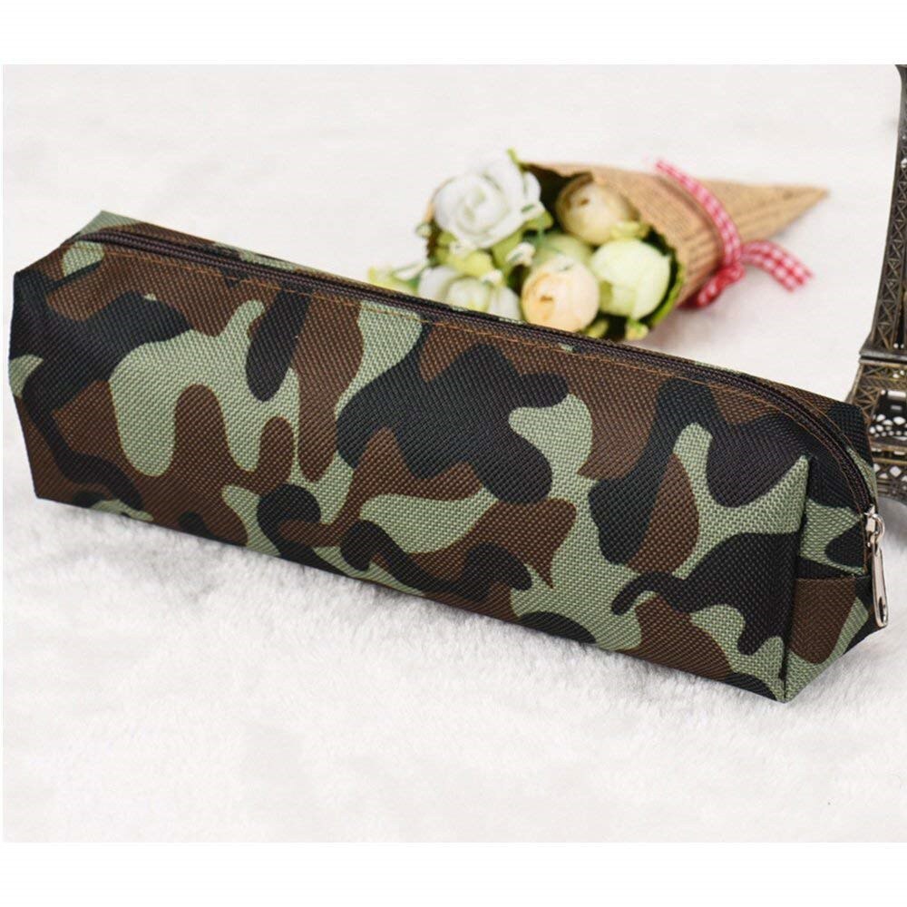 Estuche de estilo camuflaje para lápices, estuche escolar de gran capacidad, material de papelería para estudiantes: C