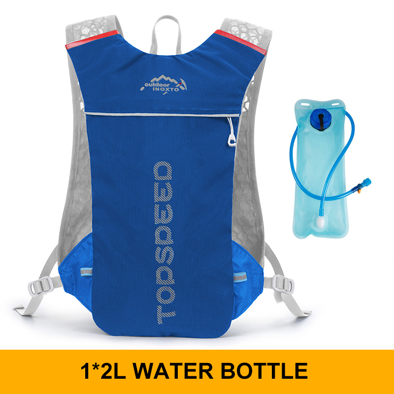Sac à dos ultraléger pour hommes, gilet d&#39;hydratation, de Jogging, respirant, pour Marathon, vélo, bouteille d&#39;eau, 5l, 500ML: Blue 2l Water Bag