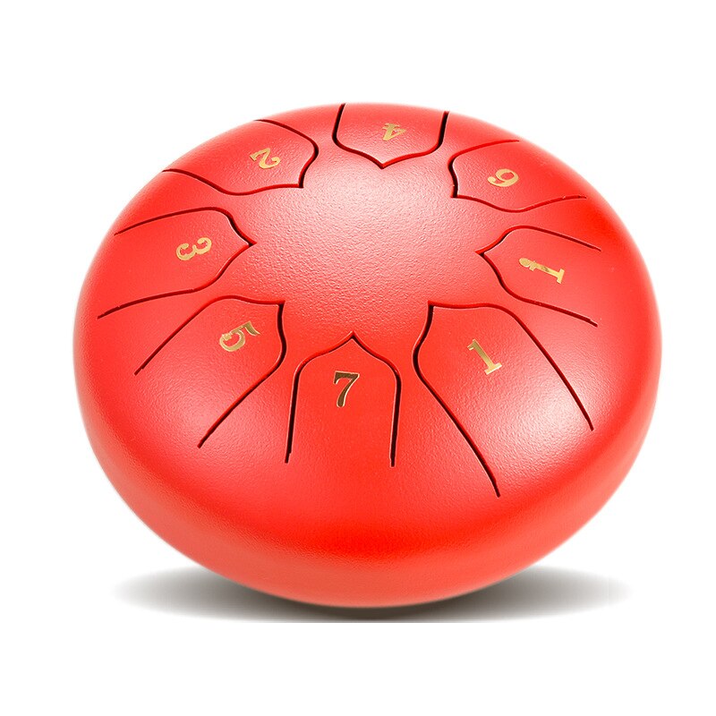 6 Inch Steel Tongue Drum 8 Tune Hand Pan Drum Tank Hang Hollow Drum with Drumsticks Carrying Bag Percussion Instruments: 2