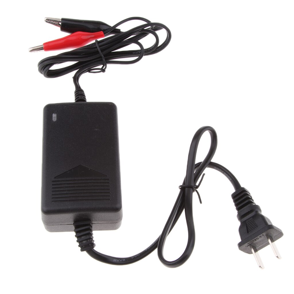 6V 2A Motorcycle Vehicle ATV Smart Fast Compact Battery Charger, Black