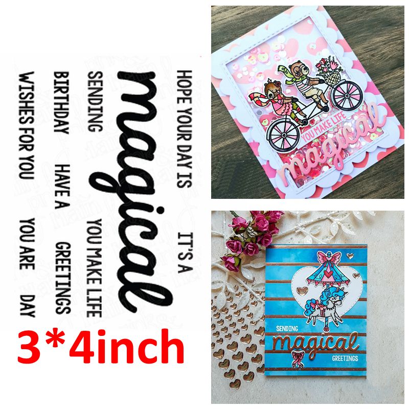 Clear Transparent Stamp Bold Cursive Happy Words Congrates Celebrates A-Z Alphabets DIY Scrapbooking: 4