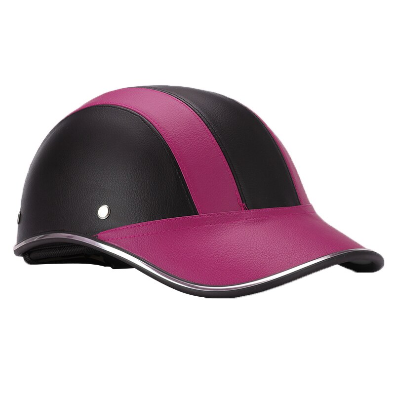 Abs + pu hjelm baseball cap udendørs cykling halv åben ansigt universal beskyttende: 6