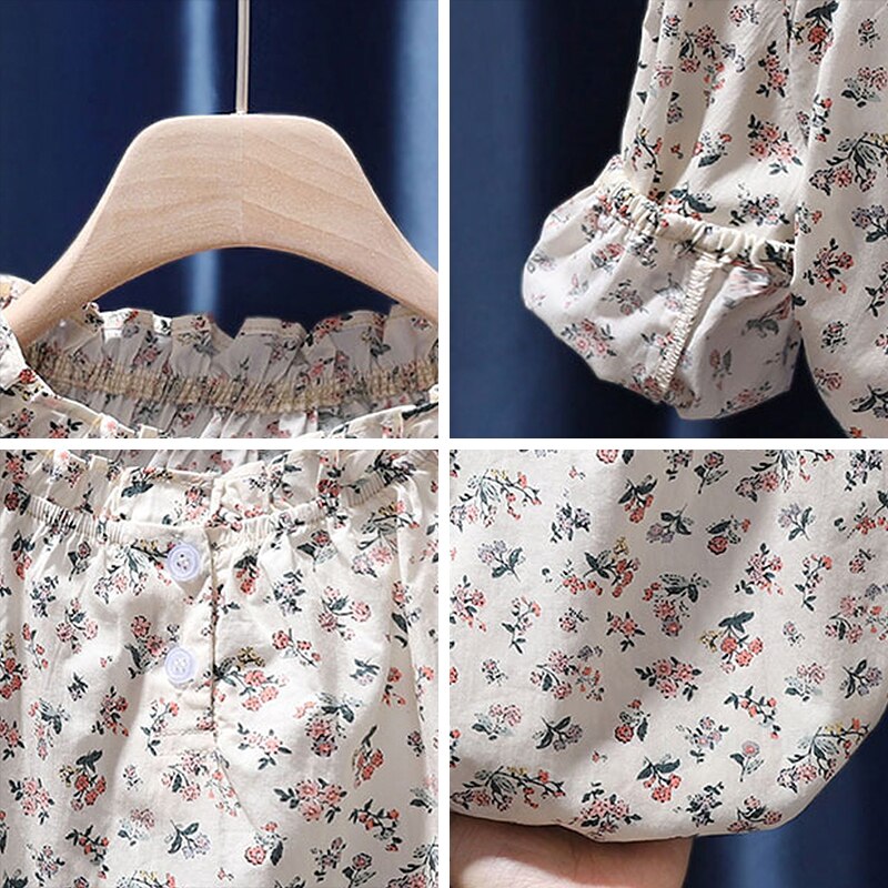 #39 für Höhle frühling, herbstbluse, langärmeliges blumenhemd, Jahrgang-baumwolle, Baby-mädchen-oberbekleidung, 1-6 jahre