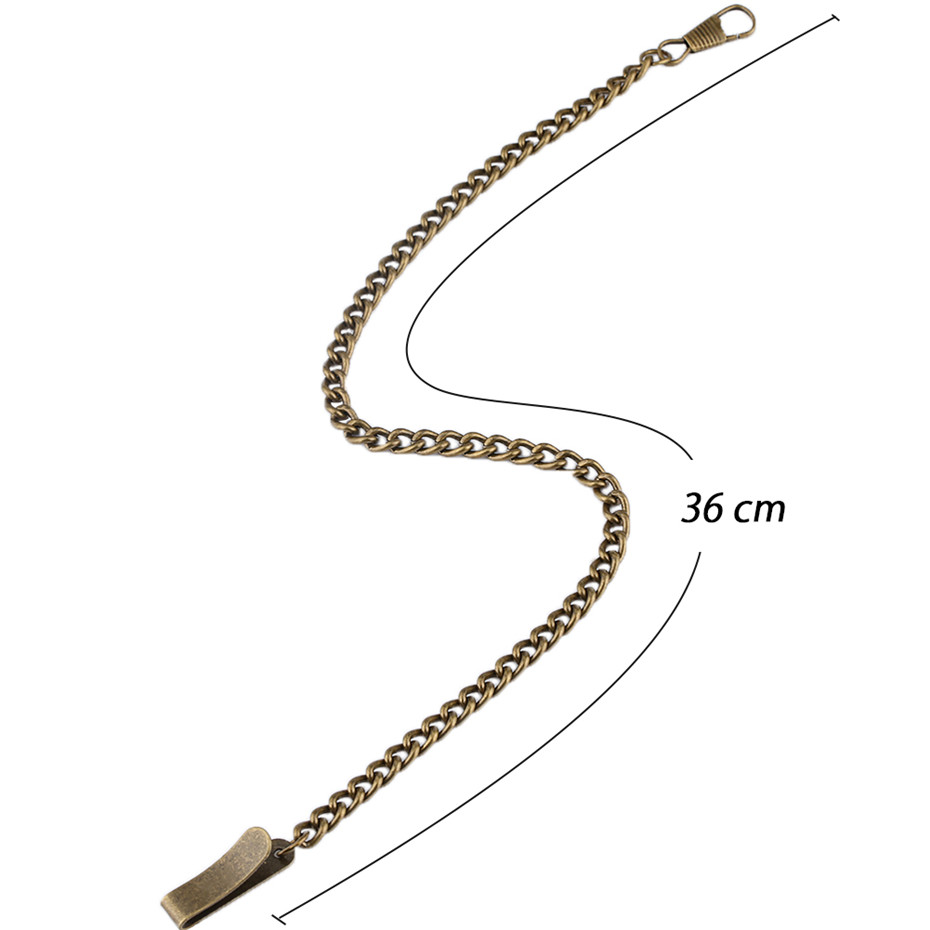 Skive spænde lommekæde bronze/sort/guld/sølv legeret lommeure kæder erstatningskæder 30cm længde