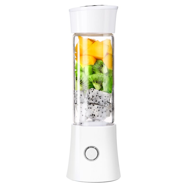 480ML USB Charging Portable Juicer Machine Mixer Mini Juice Electric Smoothie Blender Smoothie Maker Blenders Machine Household: White
