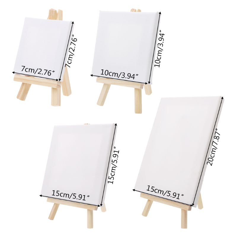 Mini lienzo y caballete de madera Natural para arte, pintura, dibujo, artesanía, suministros de boda,