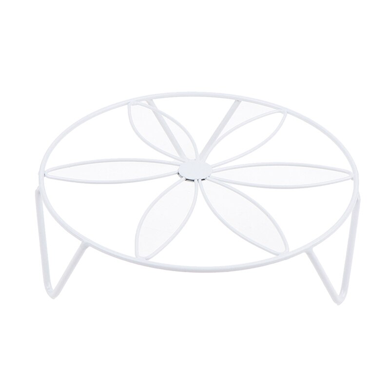 En bois/métal en fer forgé fleur Pot support Basion présentoir jardin plante porte-fleurs balcon décor à la maison support Pot: White
