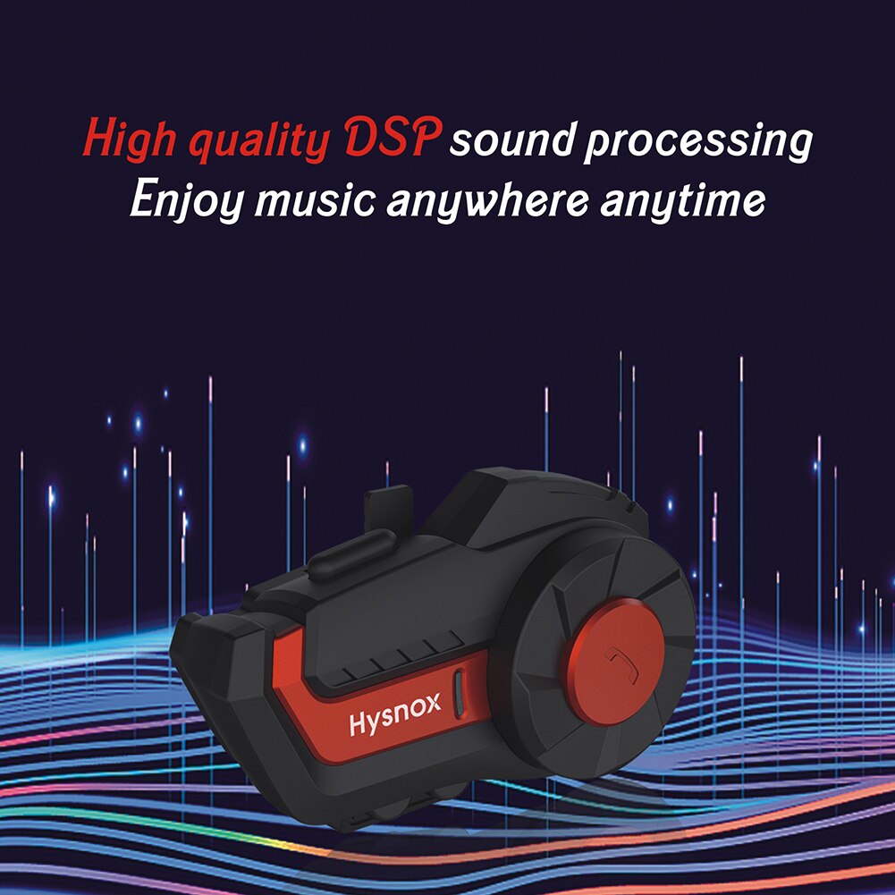 HY-01 Bluetooth Intercom 1000m Wireless BT Motorcycle Helmet Interphone Headset Motorcycle Helmet Intercom Interphone