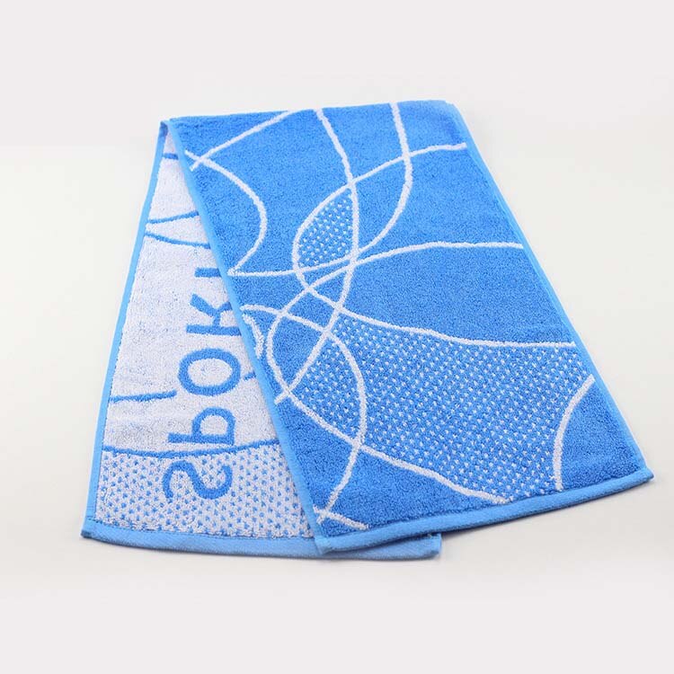 Cotton Yarn-Dyed Sports Towel Badminton Jacquard Sports Hood Gym Sweat Towel: 04