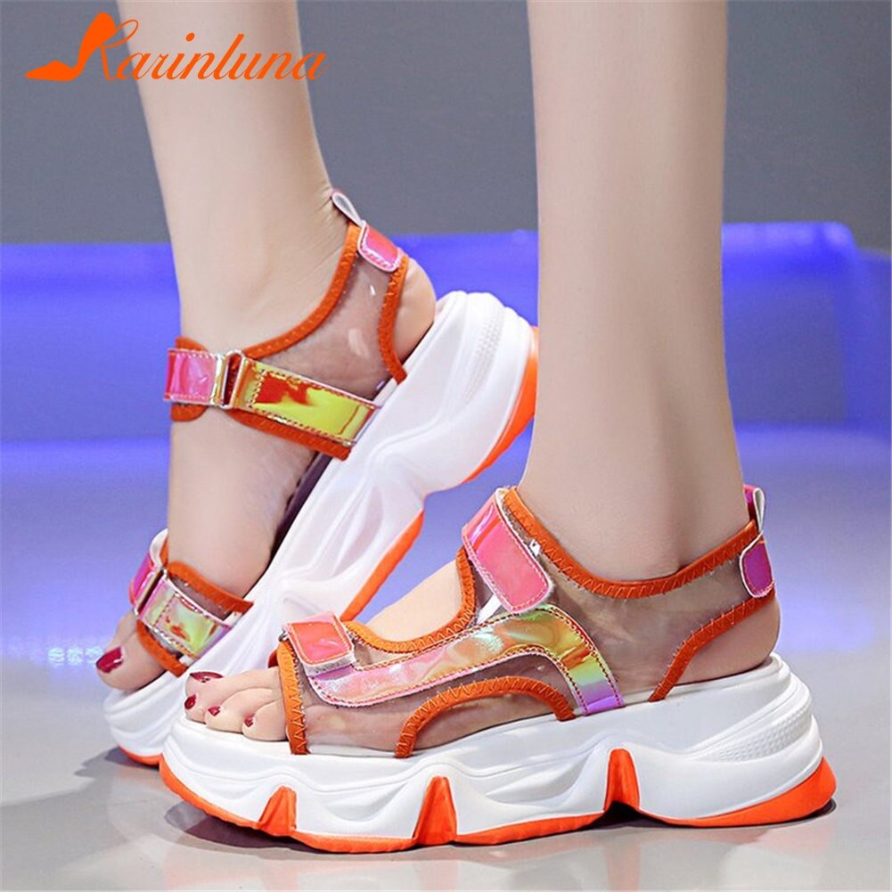 Lapolaka Grote Maat 43 Klittenband Zomer Sandalen Vrouw Schoenen Platform Comfortabele Schoenen Vrouwen Sandalen