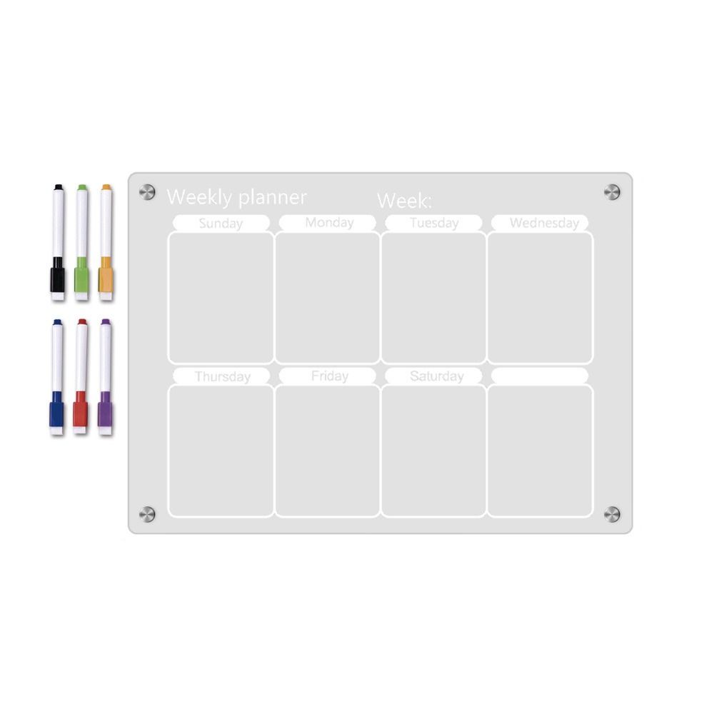 Erasable 6 Markers Acrylic Erase Boards Magnetic C... – Grandado