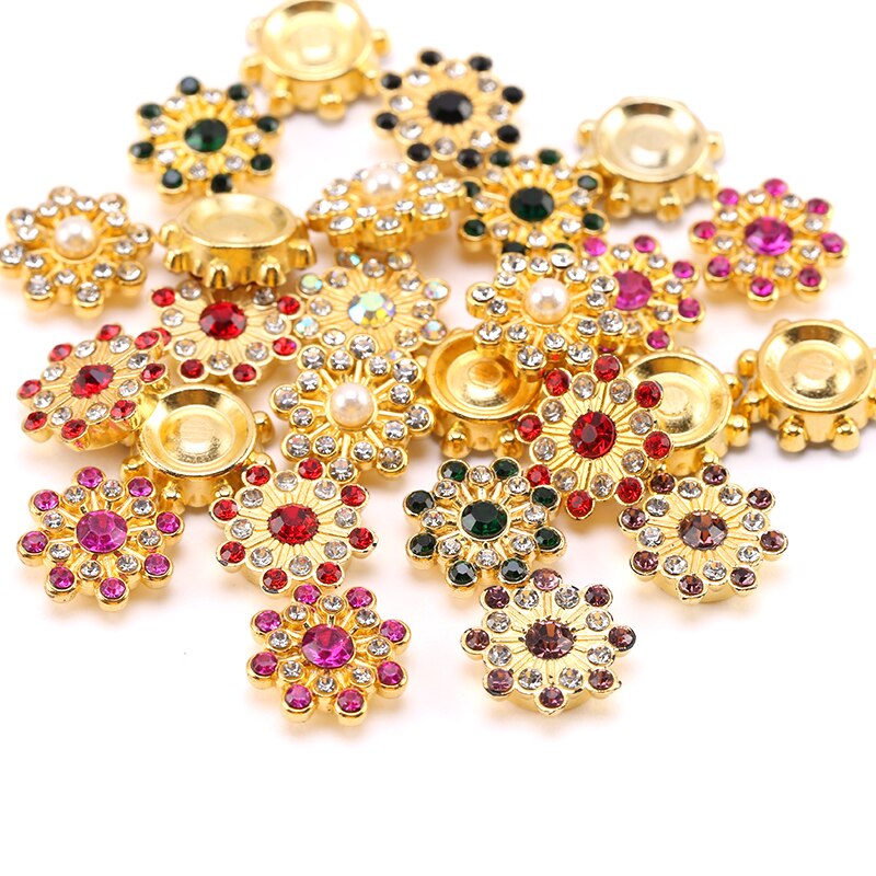 Perles pour vêtements, chaussures, boutons, accessoires de peinture artisanale, Clips pour cheveux, robes, chapeaux et sacs pour enfants,: 100ps / mix color