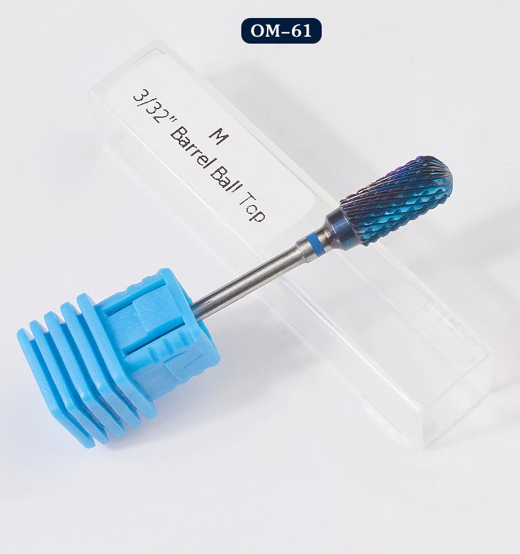 5 Types Tungsten Carbide Burrs Nano Coating Nail Drill Bits Blue Metal Drill Bits For Manicure Electric Drill Accessories: OM61