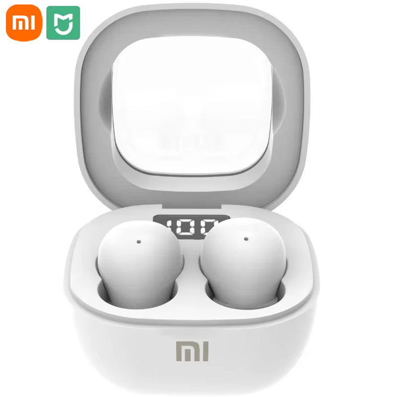 Xiaomi SK19 Bluetooth 5.3 Earphones Mini Invisible TWS Wireless Earbuds HIFI Stereo Noise Reduction Heasets with Microphones: Red