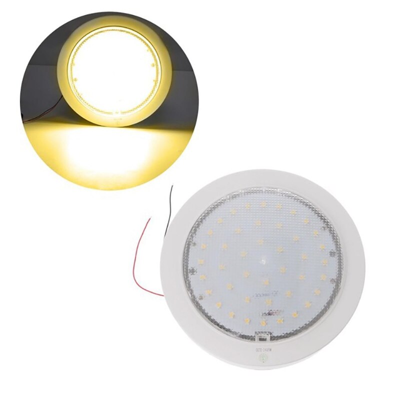 42LED 12V Pancake Light RV Caravan Van Trailer Boat Interior Ceiling Dome Light 9W Warm White