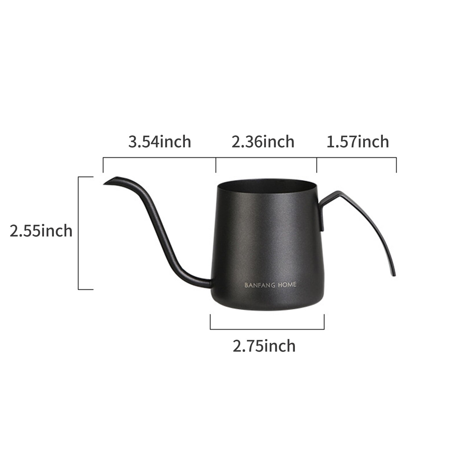 Coffee Kettle Stainless Steel Gooseneck Coffee Pot Hand Drip Coffee Pouring Kettle Long Narrow Drip Kettle for Coffee and Tea: 250mL