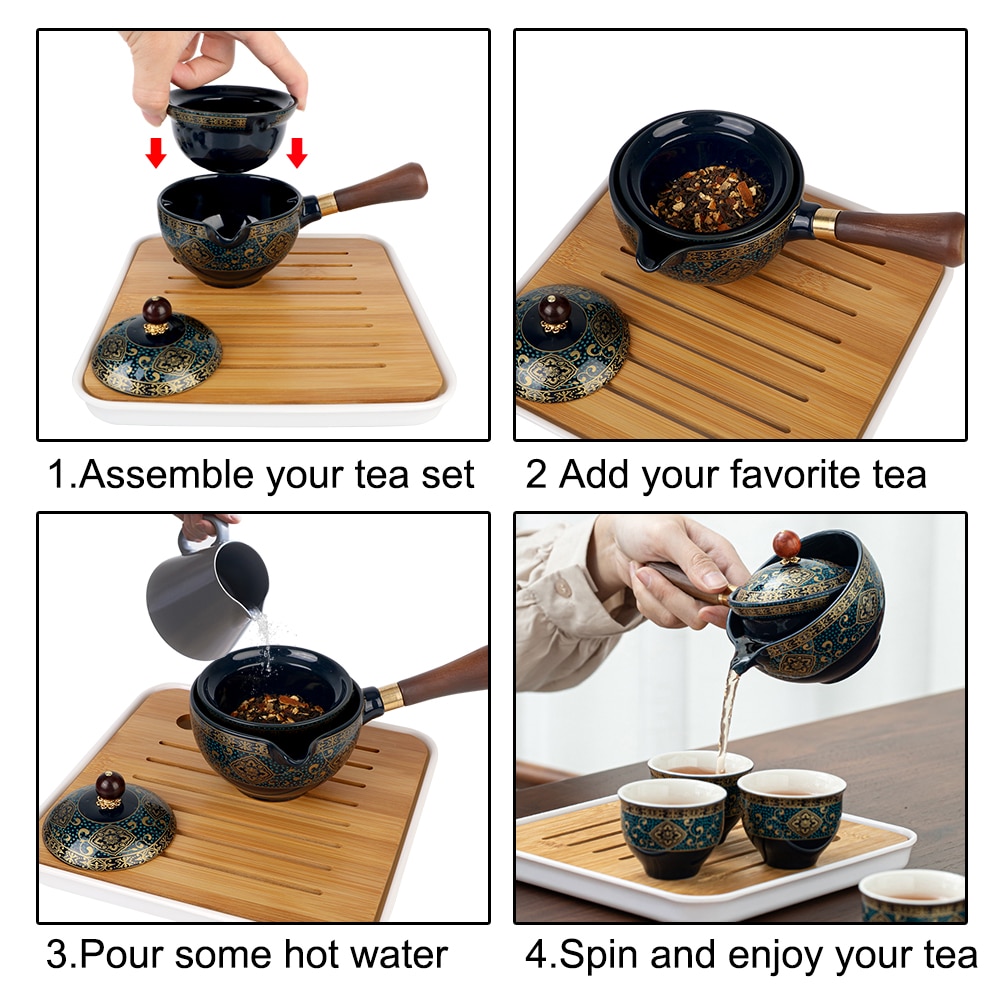 Flowers Exquisite Shape 360 Rotation Tea Maker and... – Grandado