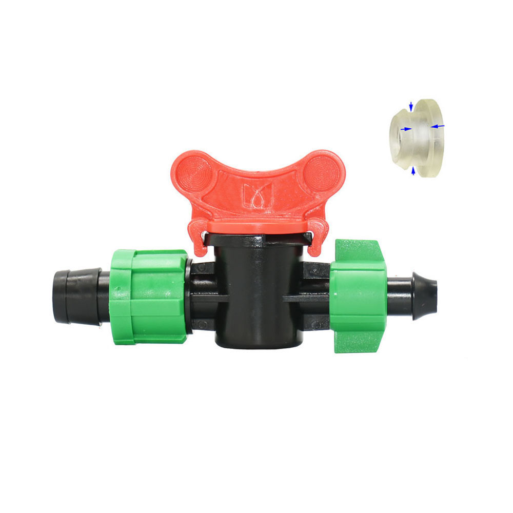 16mm Micro Irrigation Drip Tape Connectors Tee Repair Elbow End Plug Tap Fittings Locked Hose Joints Greenhouse Coupler